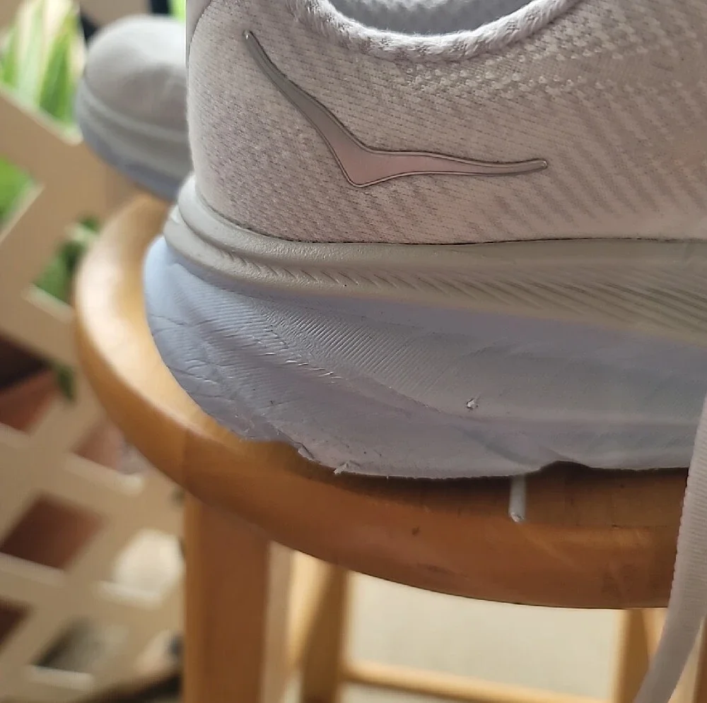Hoka Clifton 9 White and Light Blue Women's Running Shoes 8.5 B